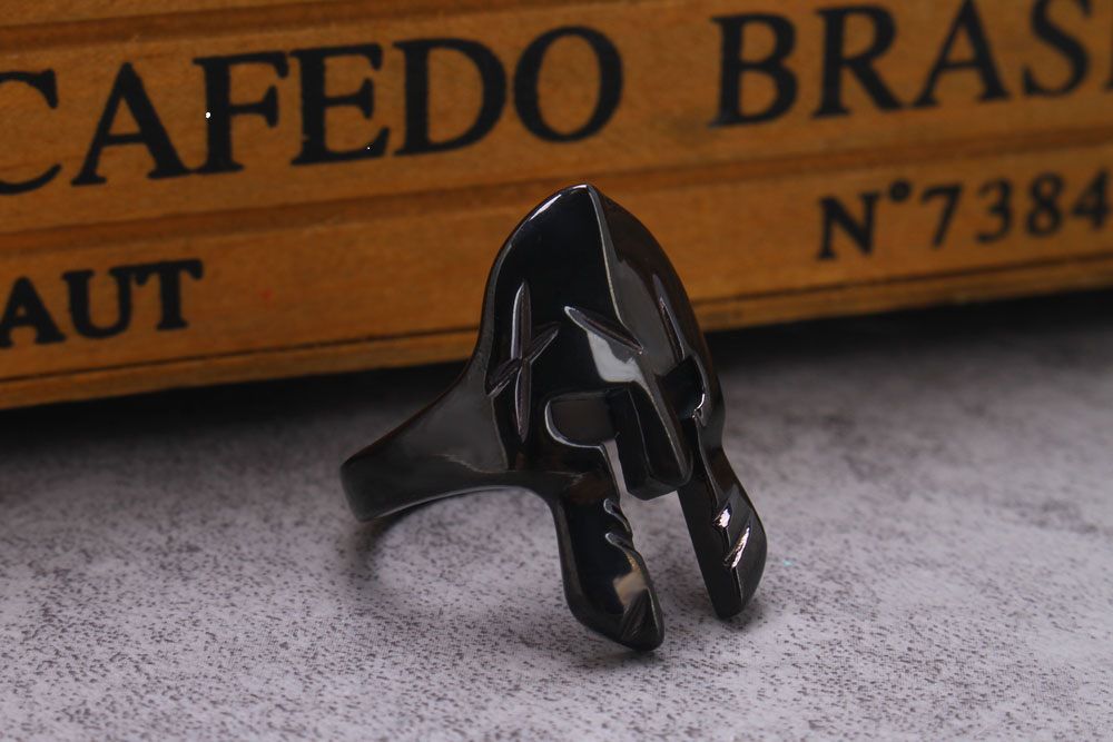 Men's Stainless Steel Ring Classic Warrior Helmet | Wholesale Jewelry Only 2