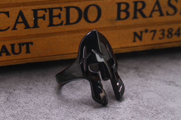 Men's Stainless Steel Ring Classic Warrior Helmet | Wholesale Jewelry Only 2