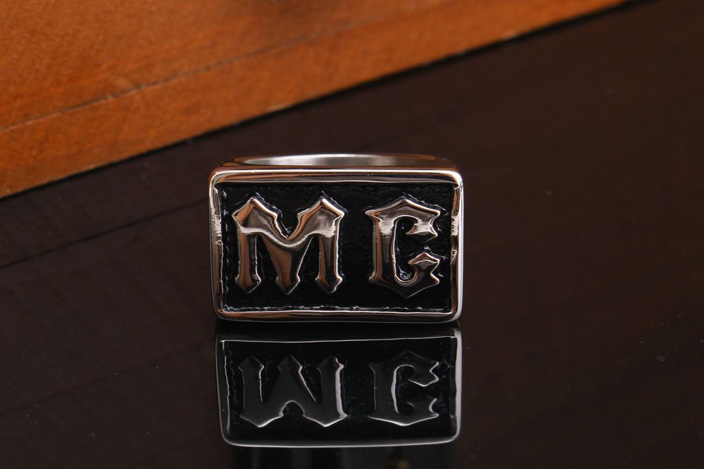 Wholesale Men's Alphabet Titanium Steel Ring Ancient Fashion | Wholesale Jewelry Only 2