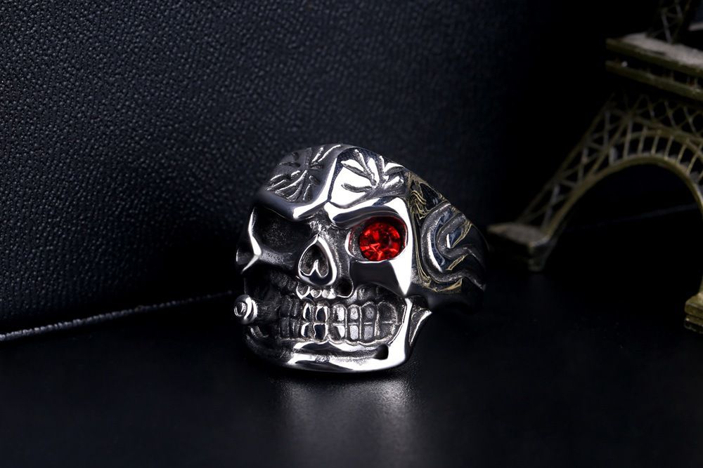 Men's Titanium Steel Ring Personalized Skull Punk Vintage | Wholesale Jewelry Only 2