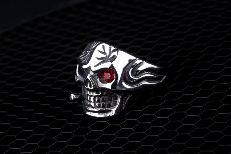 Men's Titanium Steel Ring Personalized Skull Punk Vintage | Wholesale Jewelry Only 3