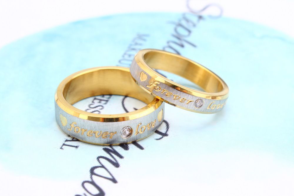 Factory Jewelry Wholesale Fashion Romantic Couple Ring Titanium Ring Stainless Steel Accessories | Wholesale Jewelry Only 1