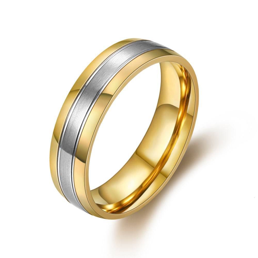 Aesthetic couple ring wholesale 18K gold micro-set zirconia fashion stainless steel ring | Wholesale Jewelry Only 2