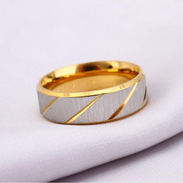 Brushed Fashion Hipster Bully Blue Titanium Steel Ring for Men and Women | Wholesale Jewelry Only 2