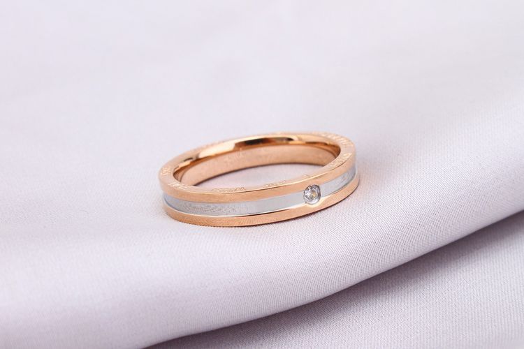 Hundred fashion diamonds black gold titanium steel men's and women's rings | Wholesale Jewelry Only 3