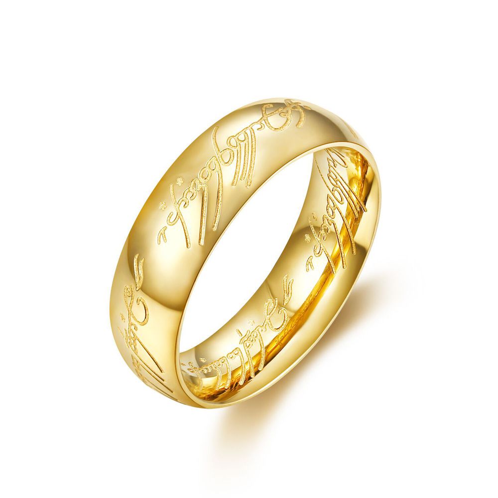 Europe and the United States retro domineering titanium steel men's gold ring | Wholesale Jewelry Only 0