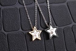 Fashion Star Pendant Fine Titanium Stainless Steel Couple Necklace | Wholesale Jewelry Only