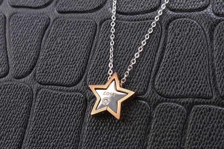 Fashion Star Pendant Fine Titanium Stainless Steel Couple Necklace | Wholesale Jewelry Only 4
