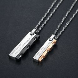 Hip Hop Punk Vintage Blade Patchwork Titanium Steel Couple Pendant Necklace | Wholesale Jewelry Only