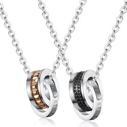 Fashion Celebrity Sawtooth Titanium Stainless Steel Couple necklace | Wholesale Jewelry Only