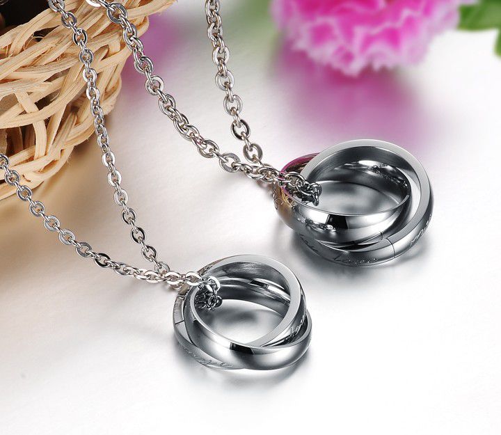 Wholesale Fashion Heart Pendant Titanium Stainless Steel Couple Necklace | Wholesale Jewelry Only 3