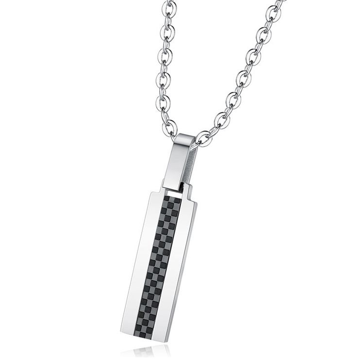 Punk Titanium Square Couple Fashion Necklace Wholesale | Wholesale Jewelry Only 2