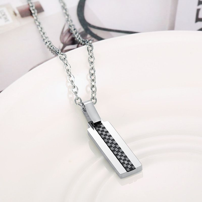 Punk Titanium Square Couple Fashion Necklace Wholesale | Wholesale Jewelry Only 5