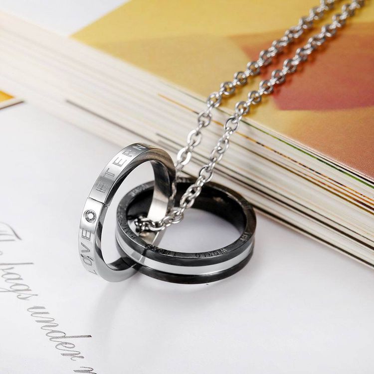 New Trend Drilling Pendant Titanium Steel Couple Necklace Wholesale | Wholesale Jewelry Only 6