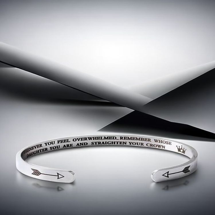 Inspirational WHOSE DAUGHTER MOTHER Titanium Stainless Steel Bracelet | Wholesale Jewelry Only 2