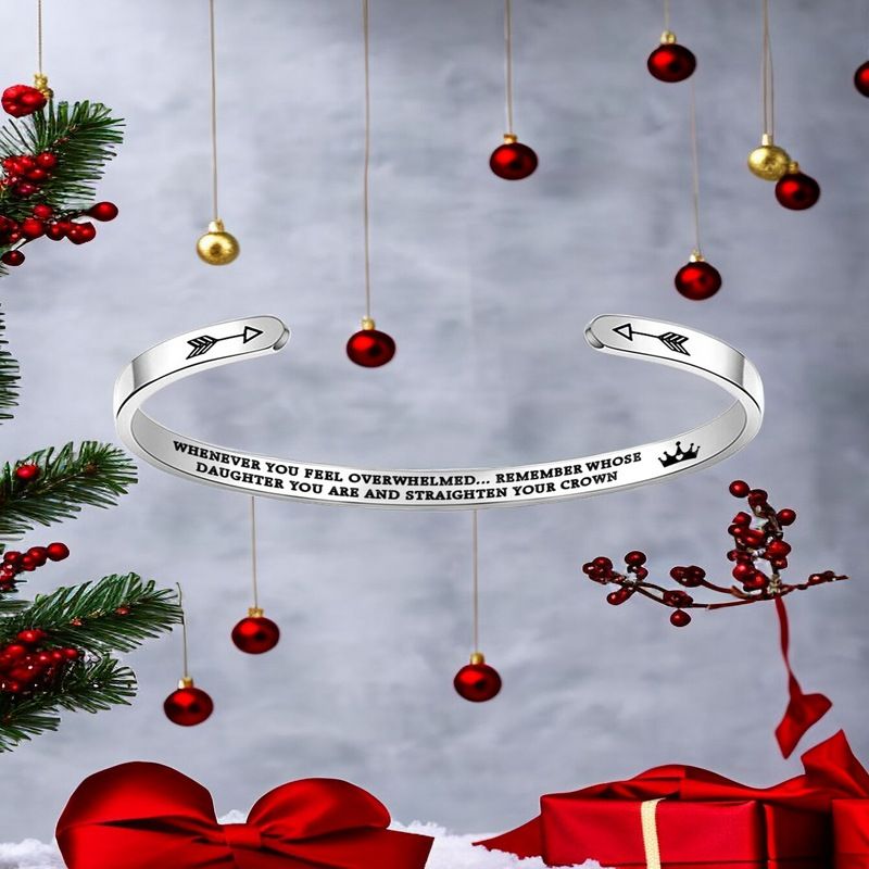 Inspirational WHOSE DAUGHTER MOTHER Titanium Stainless Steel Bracelet | Wholesale Jewelry Only 5