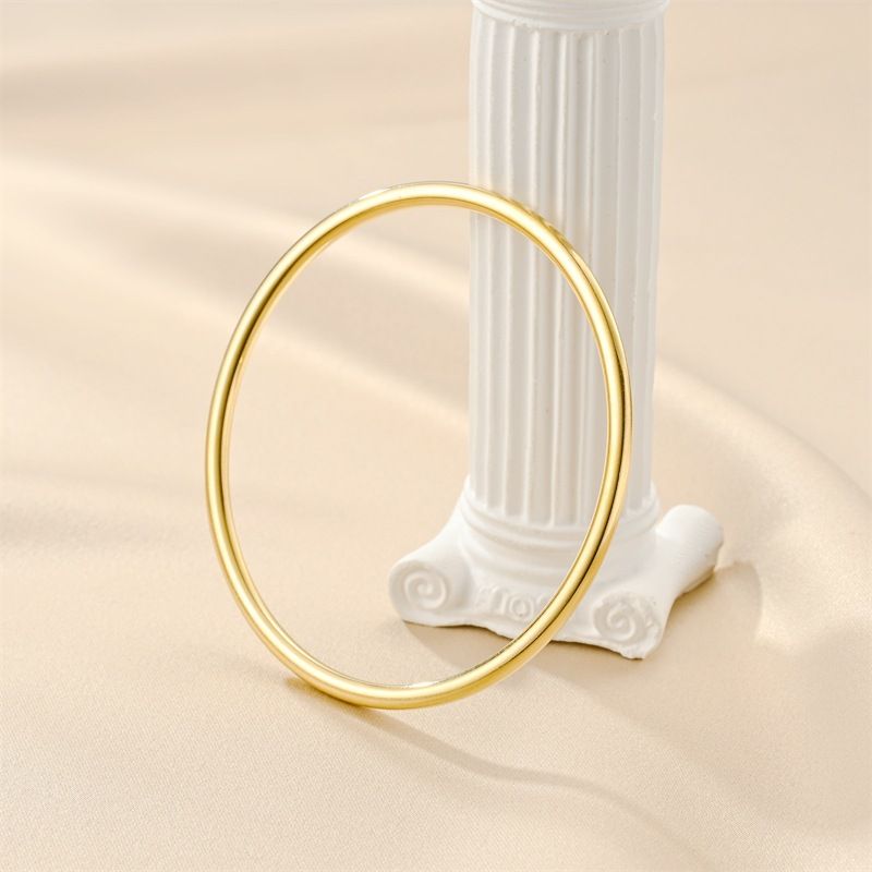 Fashion Sand Gold Plated Round Titanium Stainless Steel Bracelet | Wholesale Jewelry Only 4