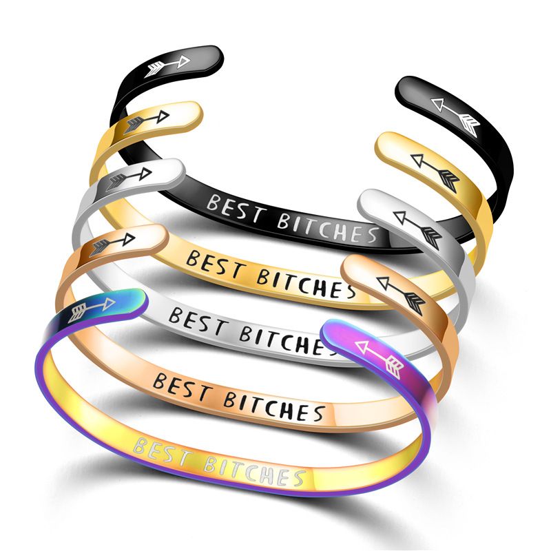 Wholesale Best Bitches Bracelet Fashion Titanium Stainless Steel Bracelet | Wholesale Jewelry Only 0