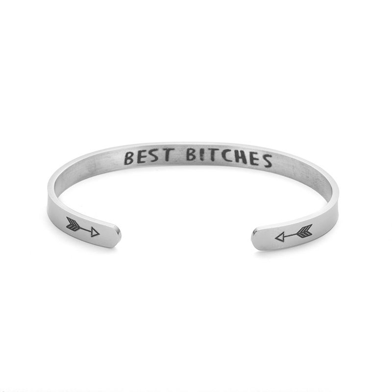Wholesale Best Bitches Bracelet Fashion Titanium Stainless Steel Bracelet | Wholesale Jewelry Only 1