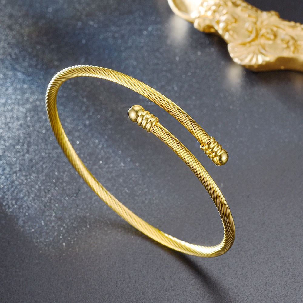 Adjustable Fashion Stainless Steel Opening Bracelet | Wholesale Jewelry Only 6