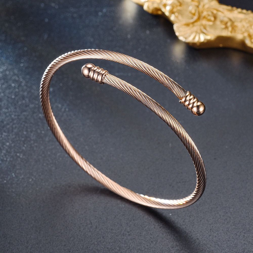 Adjustable Fashion Stainless Steel Opening Bracelet | Wholesale Jewelry Only 7