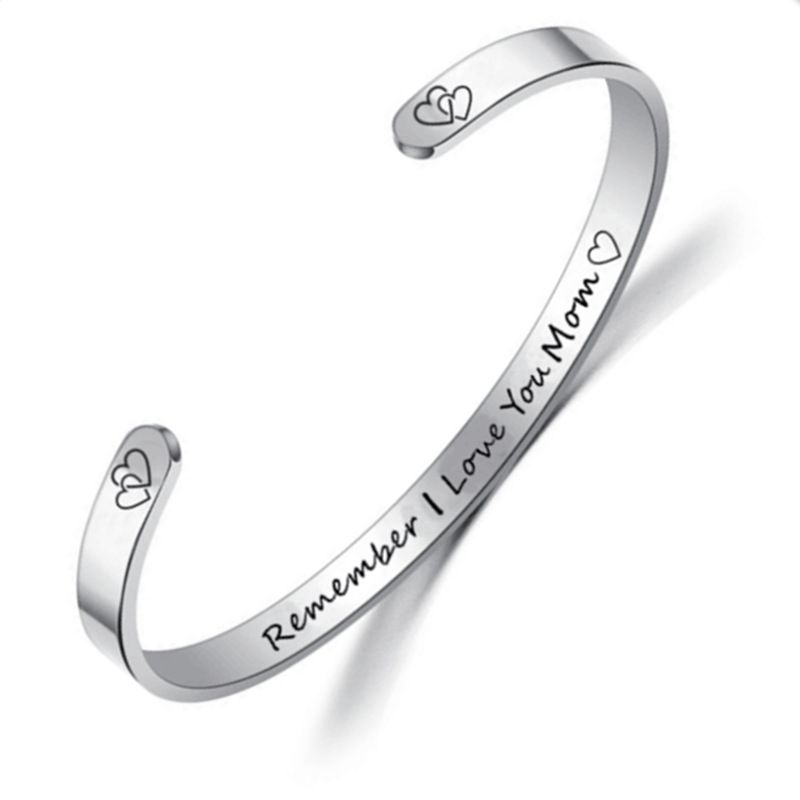 Family MOM DaD SON Daughter Engraving Adjustable Stainless Steel Bracelet | Wholesale Jewelry Only 1