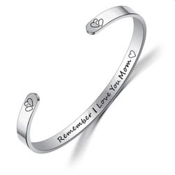 Family MOM DaD SON Daughter Engraving Adjustable Stainless Steel Bracelet | Wholesale Jewelry Only