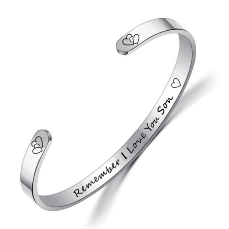 Family MOM DaD SON Daughter Engraving Adjustable Stainless Steel Bracelet | Wholesale Jewelry Only 2