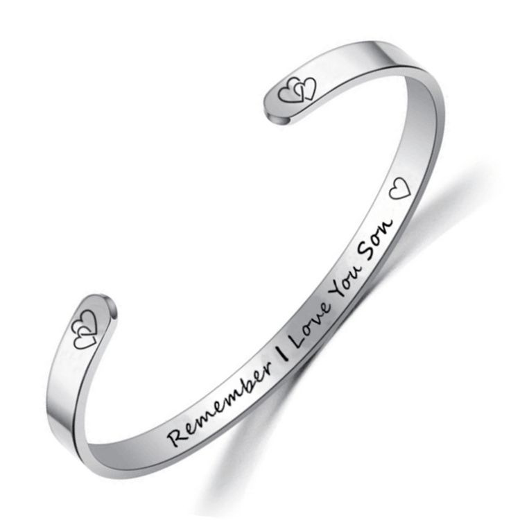 Family MOM DaD SON Daughter Engraving Adjustable Stainless Steel Bracelet | Wholesale Jewelry Only 2