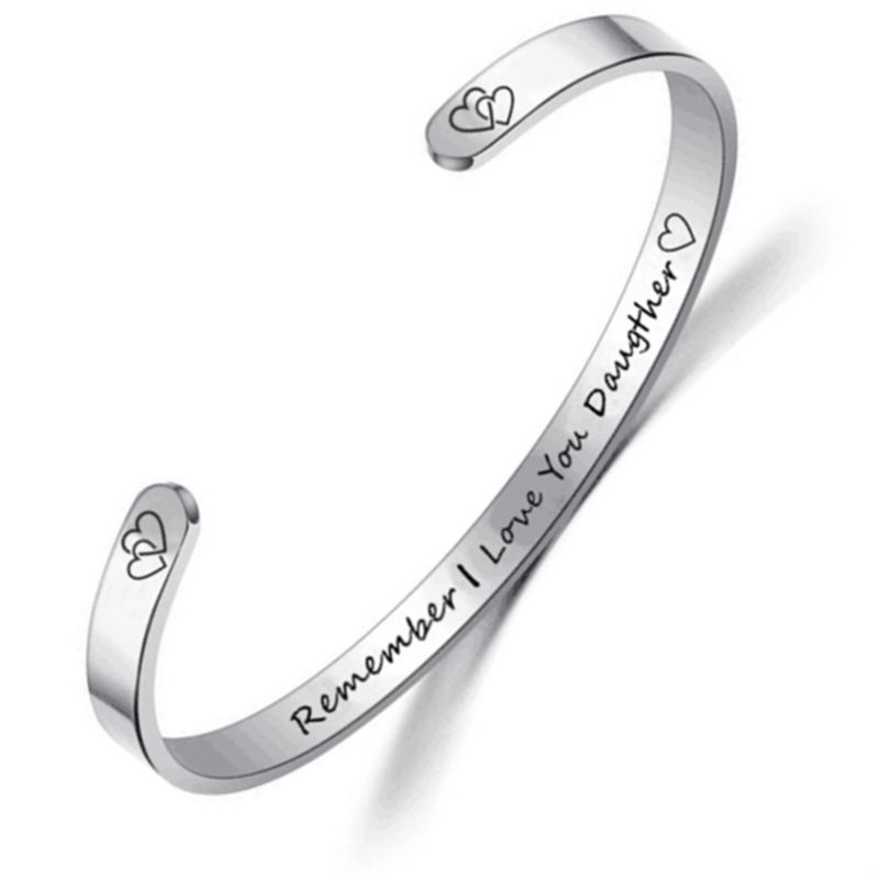 Family MOM DaD SON Daughter Engraving Adjustable Stainless Steel Bracelet | Wholesale Jewelry Only 3