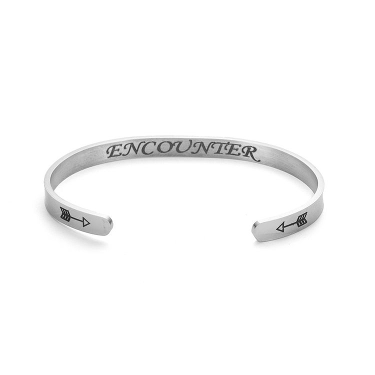 Titanium Steel C-shaped Encounter opening Adjustable Bracelet | Wholesale Jewelry Only 4