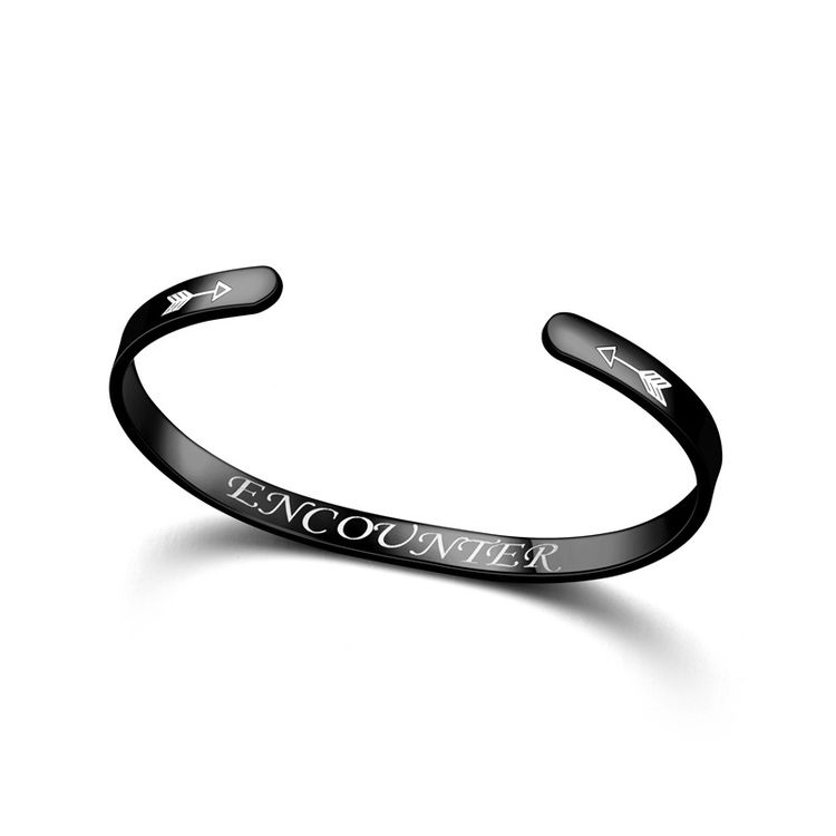 Titanium Steel C-shaped Encounter opening Adjustable Bracelet | Wholesale Jewelry Only 7