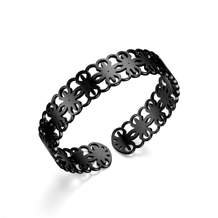 Wholesale Skeleton Adjustable Flower Titanium Steel Bracelet | Wholesale Jewelry Only 2
