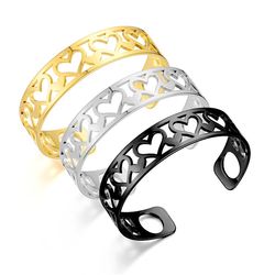 Heart Skeleton Adjustable Stainless Steel Bracelet Wholesale | Wholesale Jewelry Only