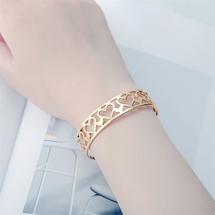 Heart Skeleton Adjustable Stainless Steel Bracelet Wholesale | Wholesale Jewelry Only 6