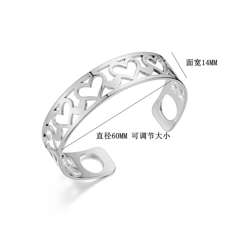 Heart Skeleton Adjustable Stainless Steel Bracelet Wholesale | Wholesale Jewelry Only 7