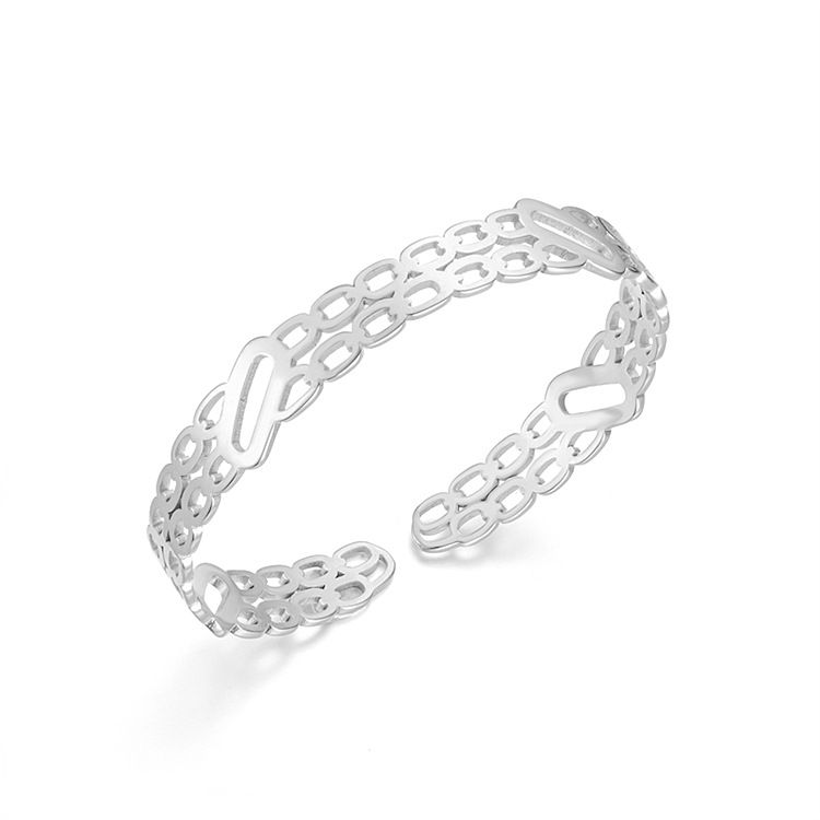 Chain Openworked Adjustable Titanium Steel Bracelet | Wholesale Jewelry Only 2