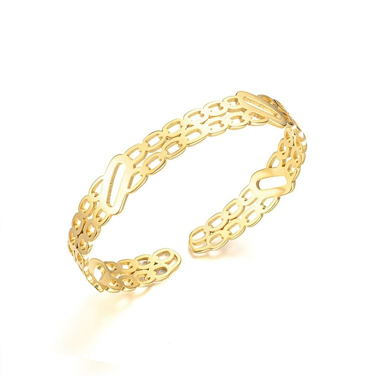 Chain Openworked Adjustable Titanium Steel Bracelet | Wholesale Jewelry Only 3