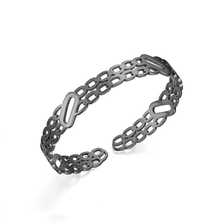 Chain Openworked Adjustable Titanium Steel Bracelet | Wholesale Jewelry Only 4