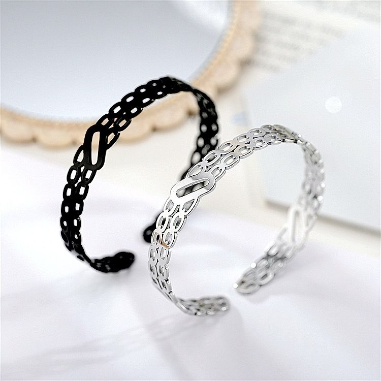 Chain Openworked Adjustable Titanium Steel Bracelet | Wholesale Jewelry Only 5