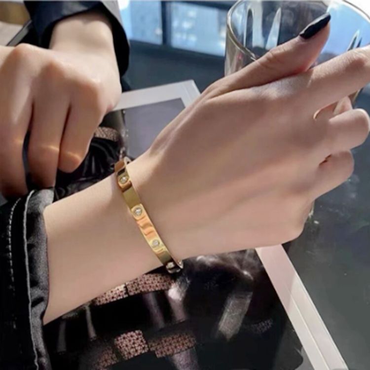 Wholesale Starry Star Zirconia Titanium Steel Bracelet | Wholesale Jewelry Only 8